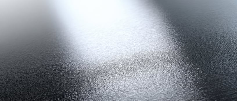 The metallic surface reflecting light and creating abstract patterns. photo