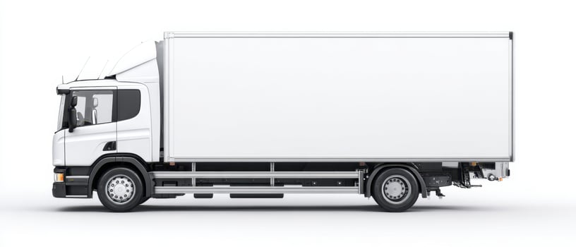 The modern delivery truck for efficient logistics and transportation solutions. photo