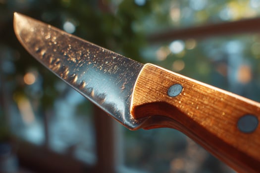 A knife with a handle photo