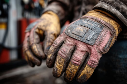 A close up of a man's hands with a pair of gloves photo