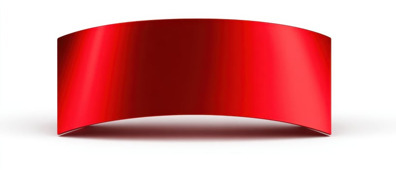 The glossy red ribbon curved banner for promotional announcements and decorations. photo