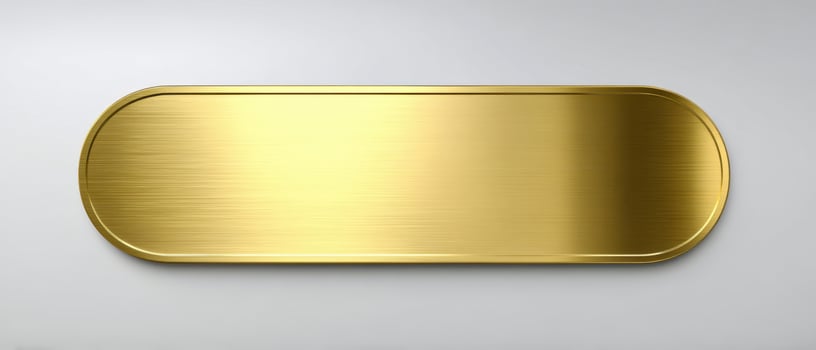 The elegant gold plaque with a smooth surface on a neutral background. photo