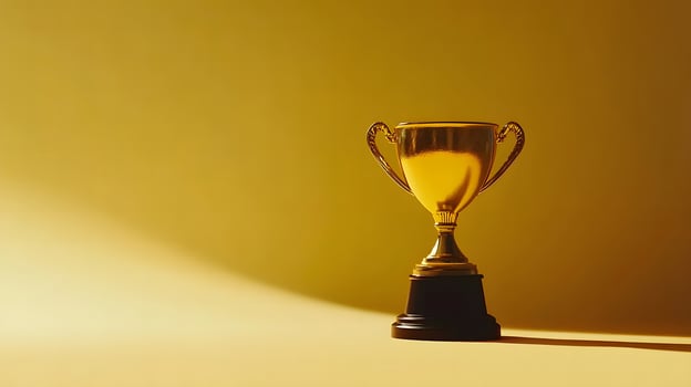 Golden Trophy Achievement Success, Victory, Award Design photo