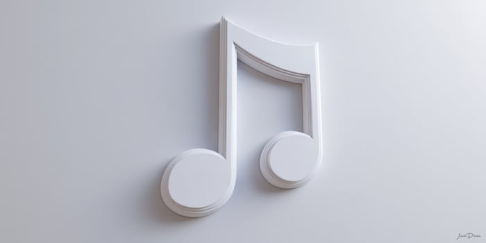 The Artistic Representation of a Minimalist Music Note Design photo