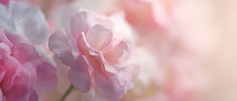 The Elegance of Soft Pink Flowers in Gentle Natural Light photo