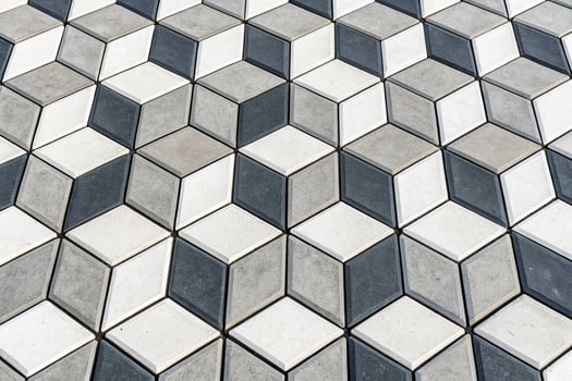 3D Geometric Paving Stone Pattern paving stones pavement photo