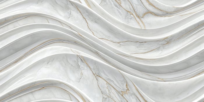 White Marble Waves with Gold Veins Seamless Pattern photo