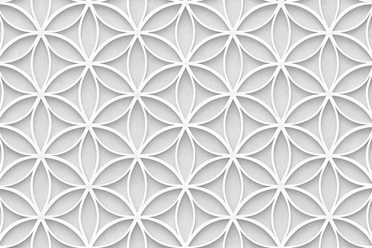 White geometric flower pattern seamless background photo