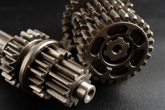 Gear and cogs wheels clock mechanism photo