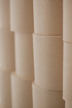 stack of toilet roll papers photo