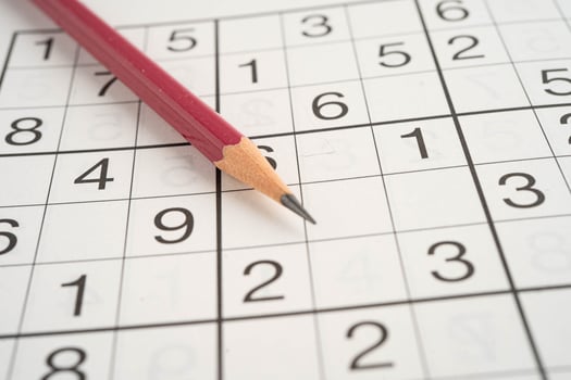 Puzzle game pencil for thinking photo