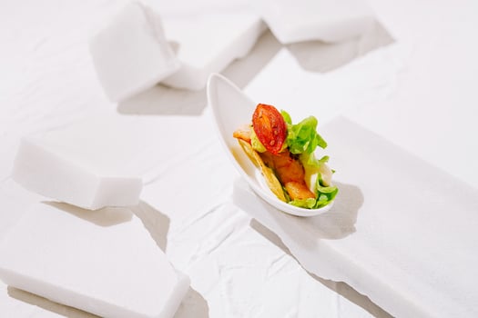 Creative small dish with a unique culinary presentation photo