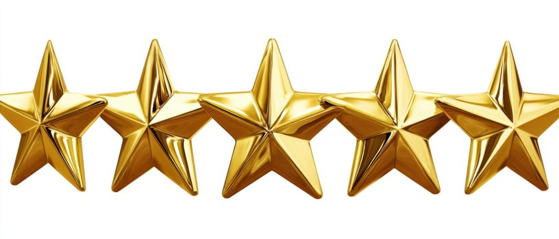 The golden stars representing excellence and achievement in awards and ratings. photo