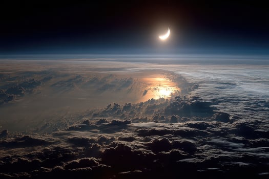 The sun is seen from space as seen from the earth photo