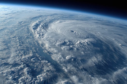 Hurricane in space photo