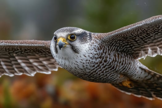 A close up of a bird flying through the air photo