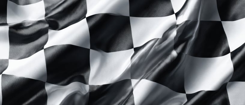 The Checkered Flag Swaying in the Breeze at a Racing Event photo