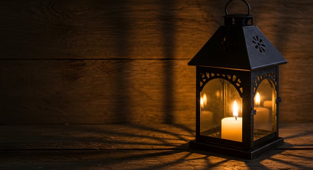 Candlelight on Wood photo