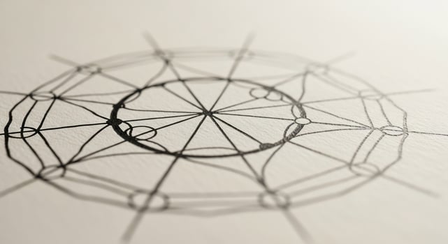 A drawing of a star with a circle in the middle photo
