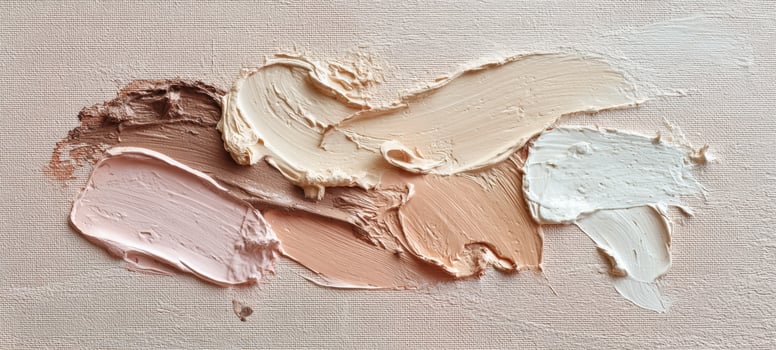 The Blended Palette of Soft Earthy Tones on Canvas photo