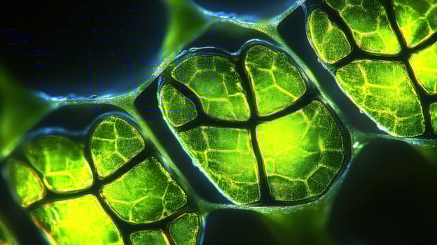 A close up of a leaf cell photo