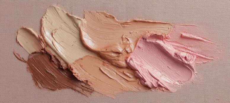 The vibrant palette showcasing swirls of paint and texture on canvas. photo