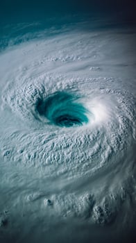 Majestic Hurricane From Above Showing Earths Power and Beauty. photo