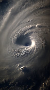 Majestic Hurricane Eye Viewed From Space Captures Nature's Power. photo