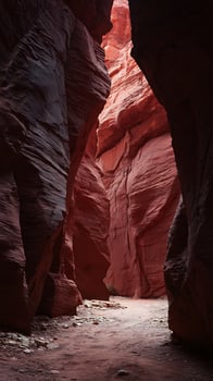 Journey Through Nature's Sculpted Walls in a Red Rock Canyon. photo