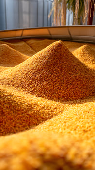 Golden Grain Harvest Ready for Processing and Storage. photo