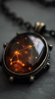 Glowing Constellation Necklace Captures Cosmic Wonder and Mystique. photo