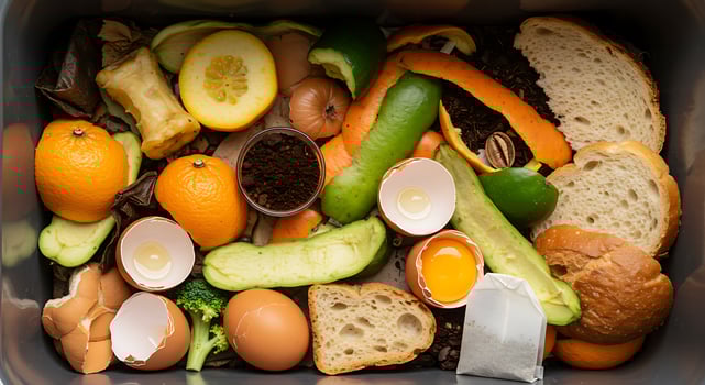 A container filled with food photo