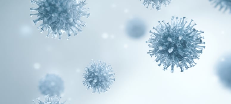 The microscopic view of viruses showcasing their intricate structures and details. photo