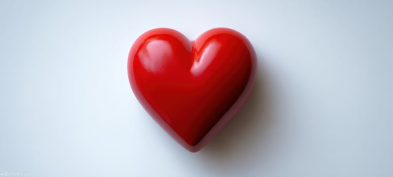 The vibrant red heart symbolizing love and affection on a clean background. photo