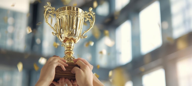 The Golden Trophy Raised High in a Celebration of Achievement photo