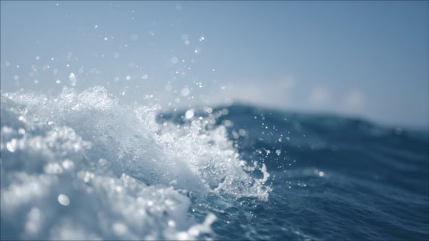 Breaking Ocean Wave with Splashing Water photo