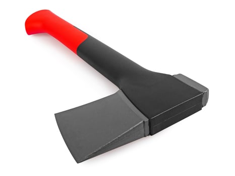 Axe on white on a white photo