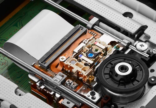 Objective lens and spindle cd-rom drive photo