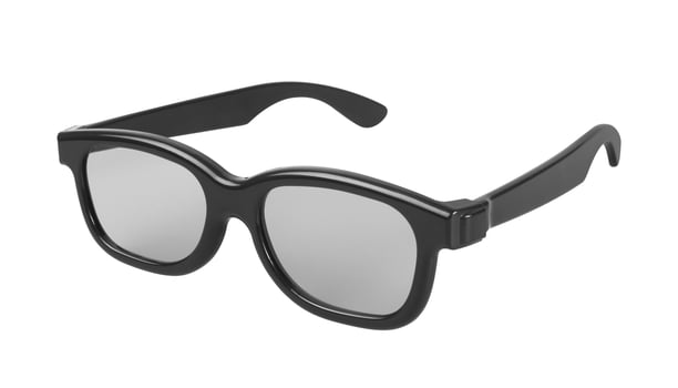 Black Glasses on white photo