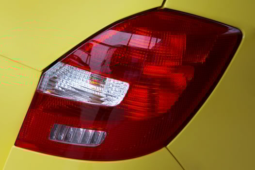 lanterns of the yellow modern car photo