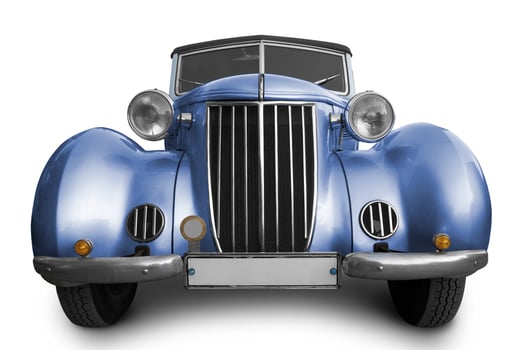 Old blue car photo