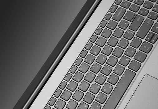 Laptop keyboard close up photo