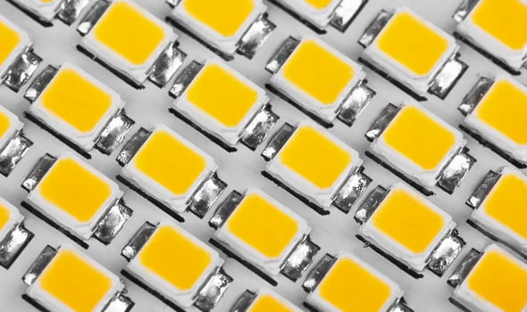 LED panel, close-up photo
