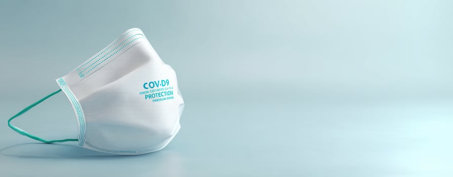 The protective mask symbolizing safety and hygiene during the COVID-19 pandemic. photo