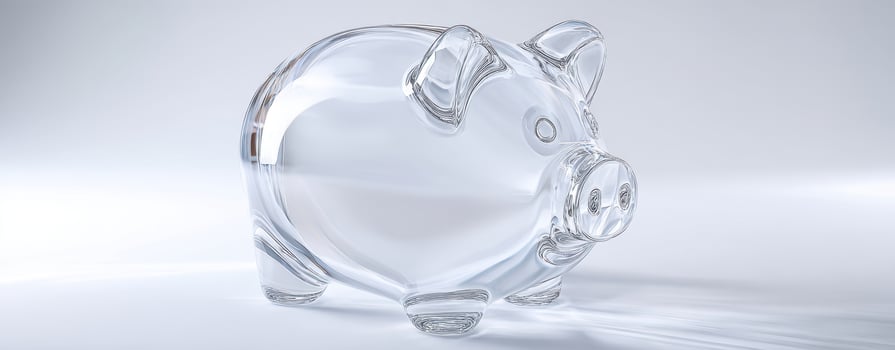 The Glass Piggy Bank Reflecting Savings and Financial Aspirations photo