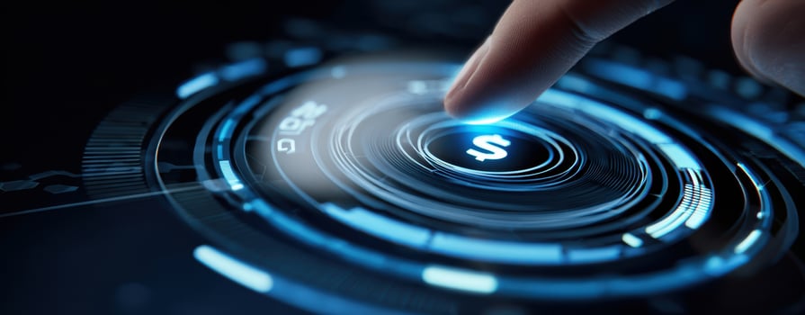 The Interactive Digital Payment Interface with a Touch for Currency photo
