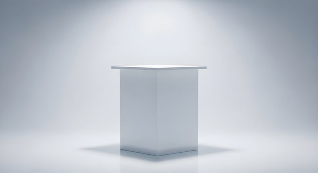 Minimalist White Pedestal Display Stand photo