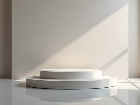 Minimalist White Product Display Podium photo