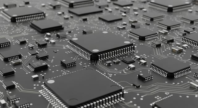 Computer motherboard circuit board technology electronics engineering it semiconductors chips design photo