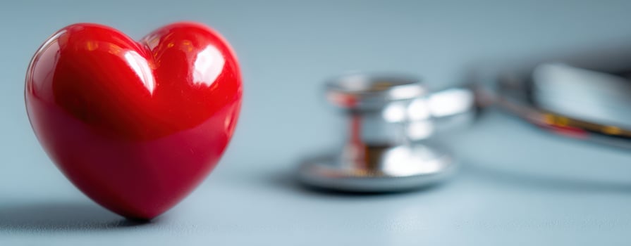 The heart symbolizing care and compassion in healthcare settings. photo